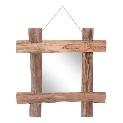 (brown, x x cm) vidaXL Log Mirror Solid Reclaimed Wood Unit White/Brown 70x70x5 cm/50x5x50 cm