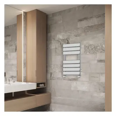 (650x400mm) NRG Flat Panel Heated Towel Rail Bathroom Rad Radiator Chrome