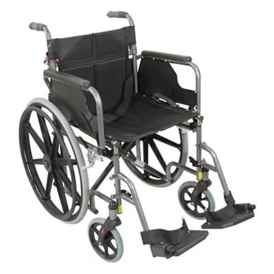 Deluxe Self Propelled Steel Wheelchair - Semi-Foldable Design - Hammered Finish