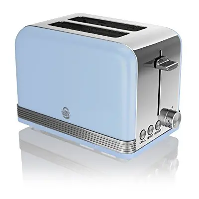 Swan ST19010BLN Retro 2-Slice Toaster with Defost/Reheat/Cancle Functions, Cord Storage, 815W, R