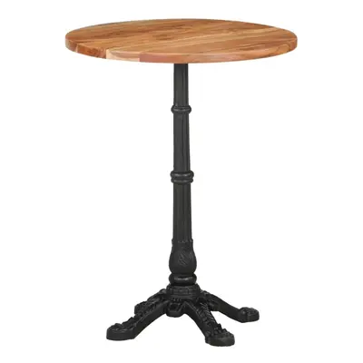 (solid acacia wood, round/4 legs) vidaXL Solid Acacia Wood Bistro Table Kitchen Bar Counter Desk