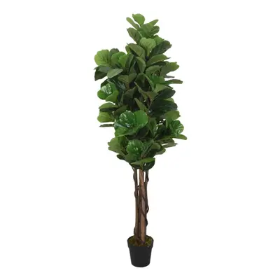 (80 cm) vidaXL Artificial Fiddle Leaf Fig Tree Artificial Fake Plant Leaves Green