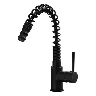 SIA KT7BL Black Pull Out Spray Single Lever Monobloc Kitchen Sink Mixer Tap