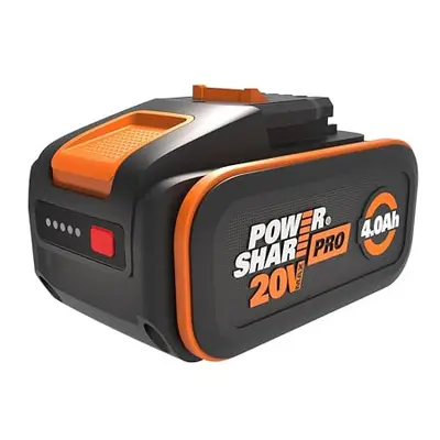 Worx WA3644 PowerShare Pro 20V 4.0Ah High-Capacity Battery with Battery Management System & Inte