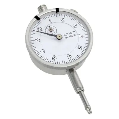 Metric Dial Gauge Indicator - 10mm Travel - Mounting Lug - Rotating Bezel