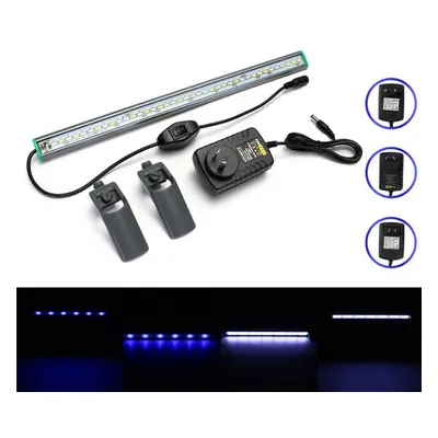 (US Plug) 40cm LED Fish Tank Aquarium Light White Blue Lamp Clip on Waterproof Bar AC110-240V