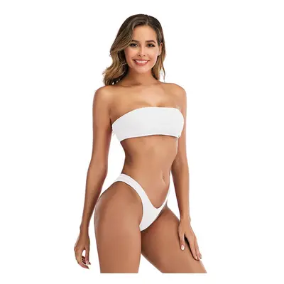 (White, M) Women's Two Piece Bikini Sets