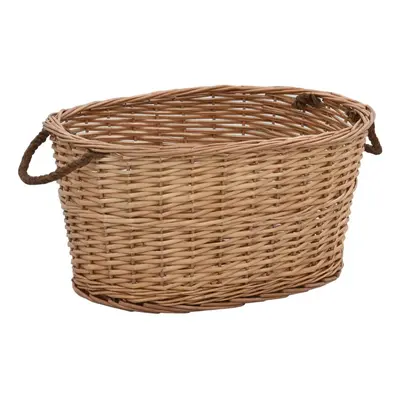 vidaXL Firewood Basket with Carrying Handles 58x42x29cm Natural Willow Basket