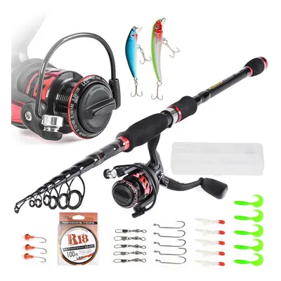 Fishing Tool Carbon Casting Telescopic Fishing Rod Fishing Lure Fishing Reel Combos Pieces