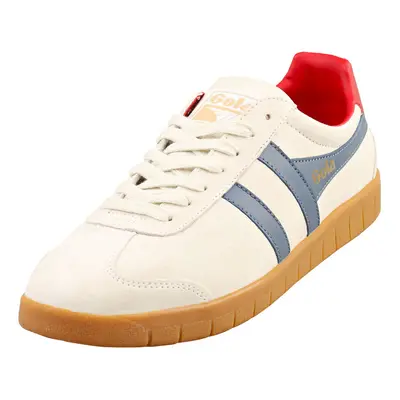 (8) Gola Hurricane Mens Casual Trainers in Off White Moonlight Red Gum