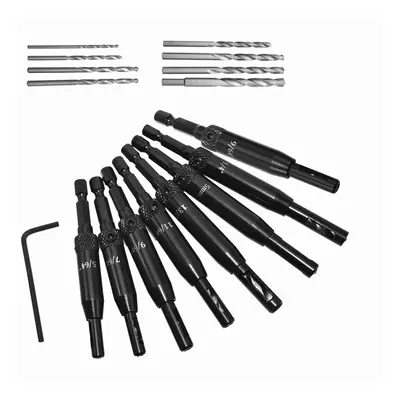 (16#) Aluminium Alloy Self Centering Door Hinges Drill Bit Hole Puncher Reaming Tool Countersink