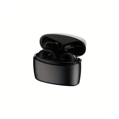 (Black) Wireless Open Ear Headphones Clip On BT Earbuds For Android/iPhone With Charging Case - 