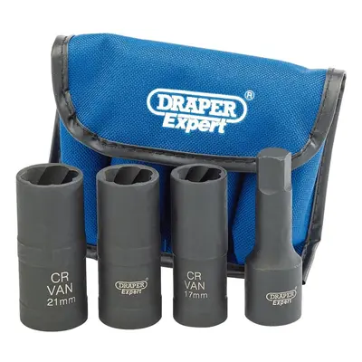 Wheel Nut Double Impact Socket Kit, 1/2"" Sq. Dr. (4 Piece)