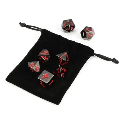 () 7Pcs Antique Metal Polyhedral Dices Multisided Set Role Playing Game Dice With Bag