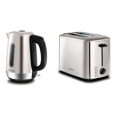 Morphy Richards Brushed Equip Stainless Steel Jug Kettle, W, 1.7 Litre, Brushed & Brushed Equip 