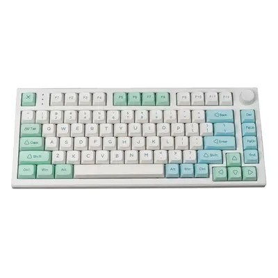 133 Keys Ice Mint PBT Keycap Set White Blue XDA Profile Sublimation Keycaps for Mechanical Keybo