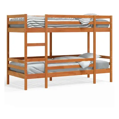 vidaXL Bunk Bed Loft Bed Kids Bed Frame Wax Brown 90x190 cm Solid Wood Pine