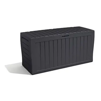 Keter Marvel+ 270L Outdoor 65% recycled Garden Furniture Storage Box Graphite Wood Panel Effect 