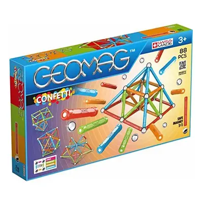 Geomag Confetti Construction Toy, Light Blu, Orange, Green, Red (New)