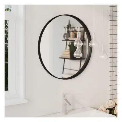 vidaXL Wall Mirror Black cm Bathroom Hallway Decoration Hanging Mirror