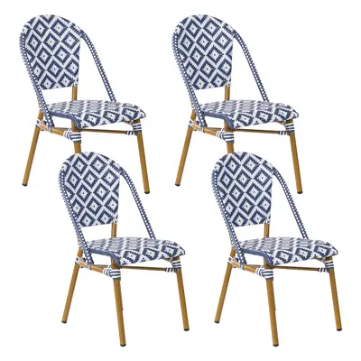 Set of Garden Chairs RIFREDDO PE Rattan Blue