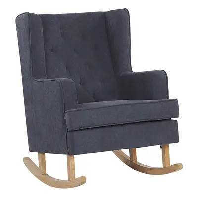 Rocking Chair TRONDHEIM Fabric Dark Grey