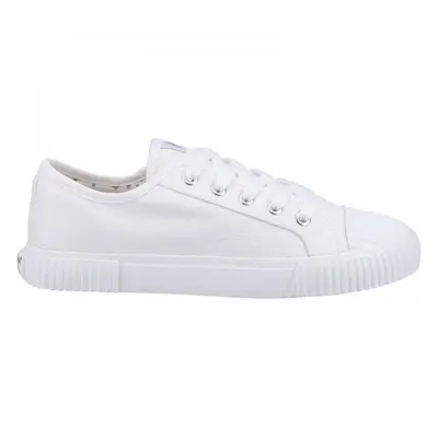 (8 (Adults')) Brooke | White | Womens Canvas Trainers