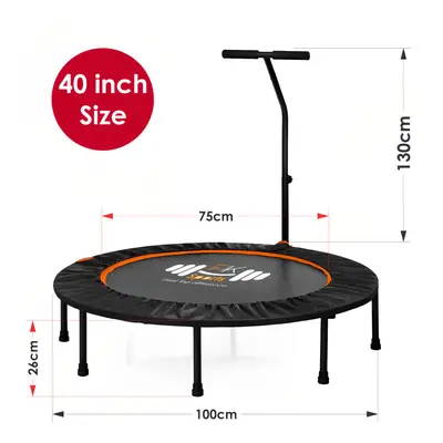 (40" Inch) Mini Trampoline Exercise Gym Foldable with Handle