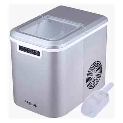 AREBOS Ice Cube Maker | 12kg / 24h | minutes production time | ice cube sizes | 2.2 liter water 