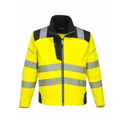 (Black & Yellow, 2XL) PW3 Hi-Vis Softshell Jacket