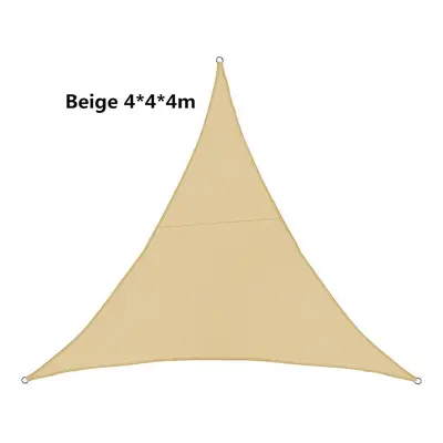 (Beige) Sun Shade Sail Waterproof 420D Oxford Polyester Canopy Cover Awning Outdoor Anti-UV Prot