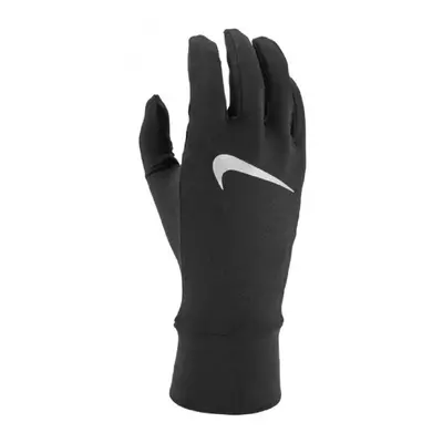 (L-XL, Black/Silver Marl) Nike Mens Fleece Running Gloves