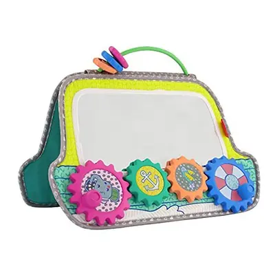 Busy Board Mirror & Sensory Discovery Toy Boat for Fine Motor Skill Development with Gears, Bead