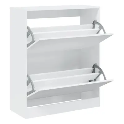 (white, x x 96.5 cm) vidaXL Shoe Cabinet with Flip-Drawers Shoe Storage Shelf Shoe Rack Cupboard