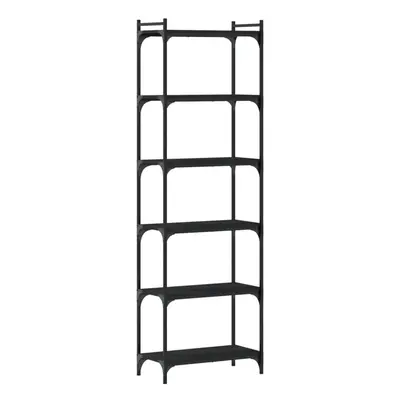 (black, x x cm) vidaXL Bookcase Bookshelf Storage Cabinet Rack Book Shelf Engineered Wood