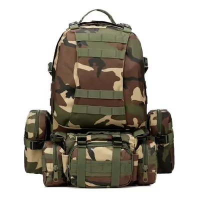 (Jungle camouflage) 50L 600D Military Nylon Outdoor Sports Rucksack Backpack Camping Hiking Camo