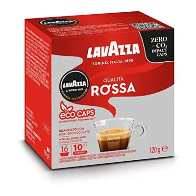 Lavazza, A Modo Mio Qualit? Rossa, Coffee Capsules, with Chocolate and Dried Fruit Notes, Arabic