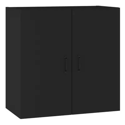 (Black) vidaXL Wall Cabinet Hanging Storage Cabinet Wall Cupboard Engineered Wood