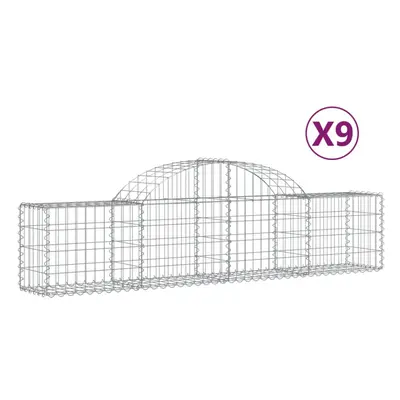 (200 x x 40/60 cm/ pcs) vidaXL Arched Gabion Basket Stone Basket Gabion Retaining Wall Galvanise