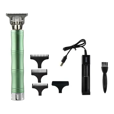 (Green) Hair Barber Professional Trimmer Rechargeable Hair Clipper Shaver Trimmer Mini Engraving