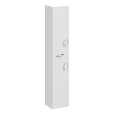 Floor Standing Tall Bathroom Unit - 350mm - Gloss White