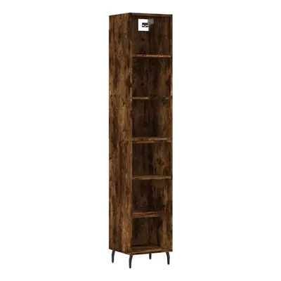 (smoked oak, shelves) vidaXL Highboard Sideboard Cupboard Side Cabinet Brown Oak Engineered Wood