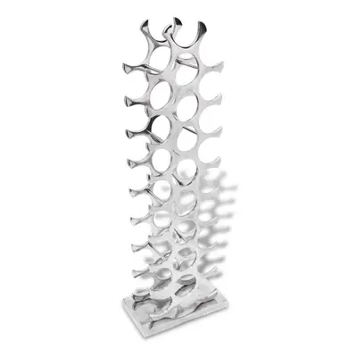 vidaXL Wine Rack Stand Holder Floor Standing Aluminium Silver for Bottles