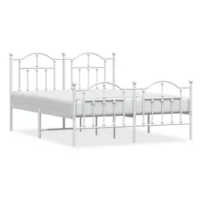 (white, x 200/with headboard & footboard) vidaXL Metal Bed Frame Bedroom Platform Bed Base Bedst