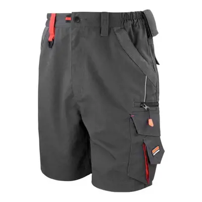 (XL, Grey/Black) WORK-GUARD By Result Mens Technical Cargo Shorts