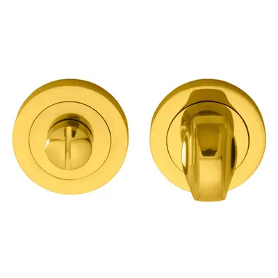 Thumbturn Lock And Release Handle Concealed Fix 50mm Dia Polished Brass