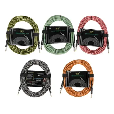 (Light Green) Meter Durable Guitar Cable for Electric Guitar Amplifier 6.35mm Cable Cord