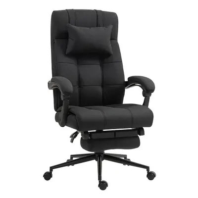 Vinsetto Office Chair with Adjustable Height, Wheels, Footrest, Black