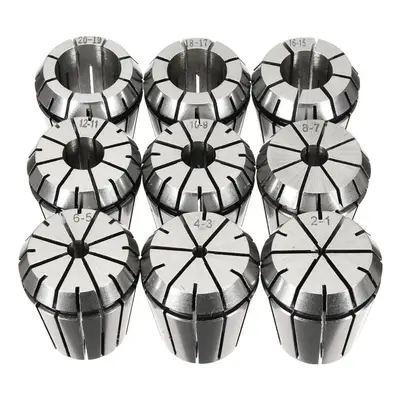 9pcs 2-20mm ER32 Precision Spring Collet for CNC Milling Lathe Tool