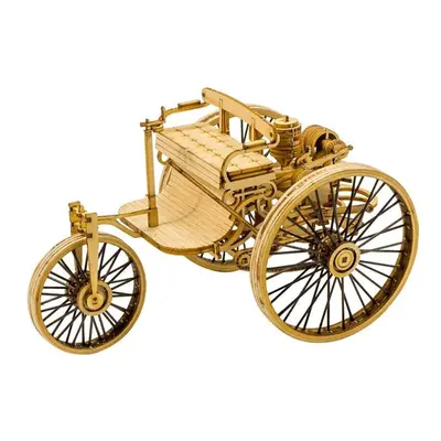 Simulation Bike Model DIY Wooden Assembled Vehicle Vintage II Static Collection Model Toy